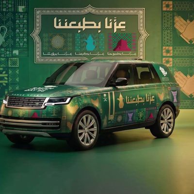 "Saudi National Day 96 car branding Azzona Bitabana" "Corporate fleet vehicle wrap National Day Riyadh" "Company car branding