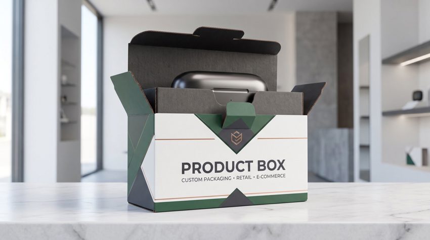 Custom gift box printing in Riyadh – front view, Admark Prints