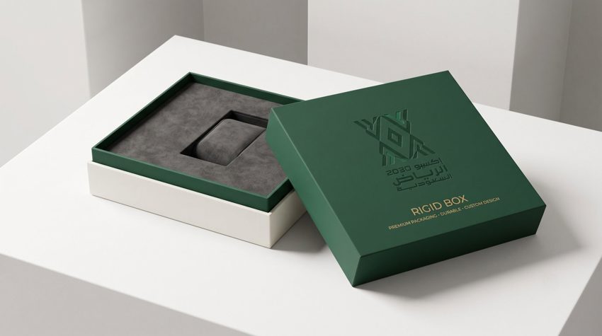 Custom gift box printing in Riyadh – front view, Admark Prints
