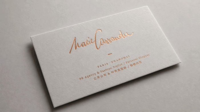 Hot Stamped Business Cards {Gold/Silver Foil Business Cards}