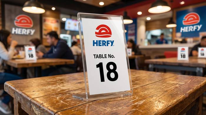 Acrylic Table Number holder