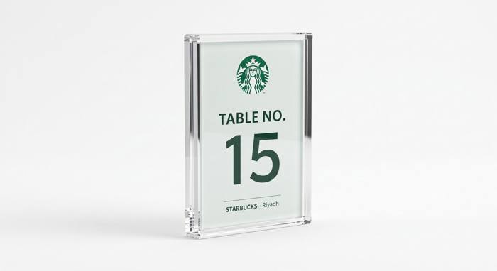 Acrylic Table Number holder