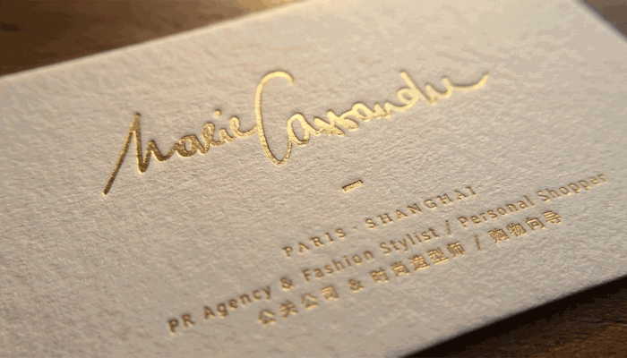 Hot Stamped Business Cards {Gold/Silver Foil Business Cards}