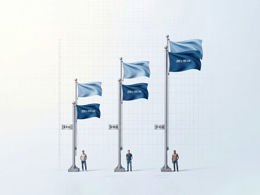 Large horizontal flag for Saudi National Day street and building display in Riyadh