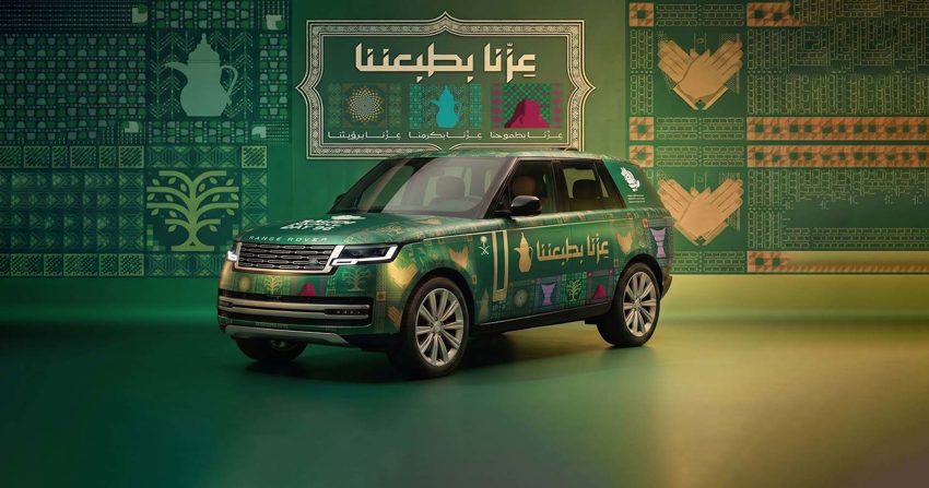 "Saudi National Day 96 car branding Azzona Bitabana" "Corporate fleet vehicle wrap National Day Riyadh" "Company car branding