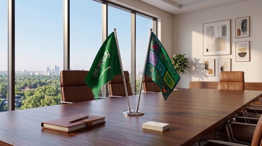 Custom Table Flag Printing for Saudi National Day
