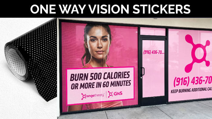  One Way Vision / Perforated Window Stickers