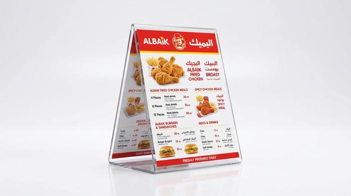 Triangular Acrylic Menu Holder