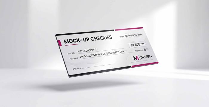 Mock up cheques