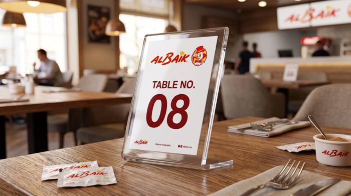 Acrylic Table Number holder