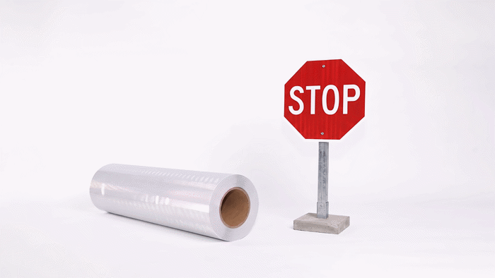 Reflective Vinyl Lettering Sticker for road sign