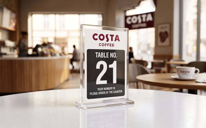 Acrylic Table Number holder