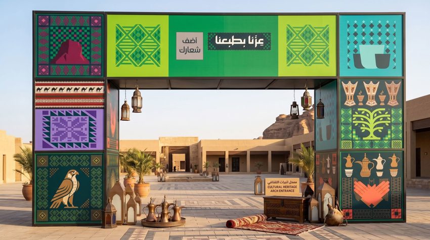 Saudi National Day Entrance Arch Branding