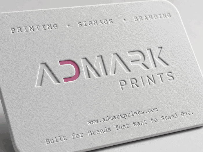 Debossed Business Cards - 1000 pcs