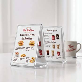 Triangular Acrylic Menu Holder