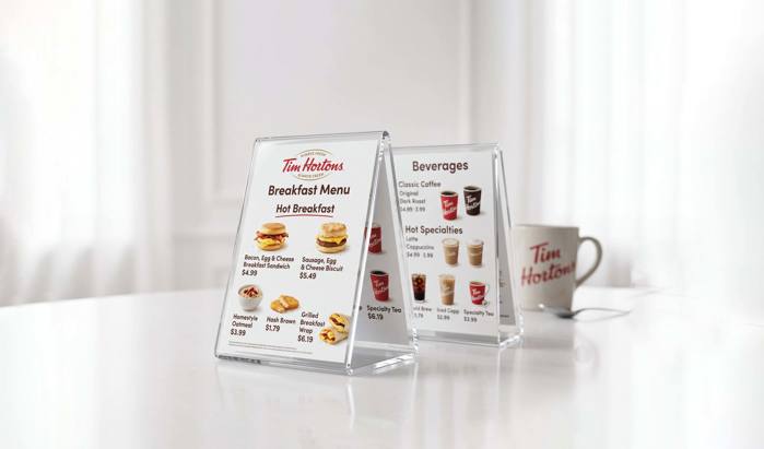 Triangular Acrylic Menu Holder
