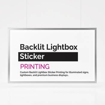 Backlit Lightbox Sticker Printing