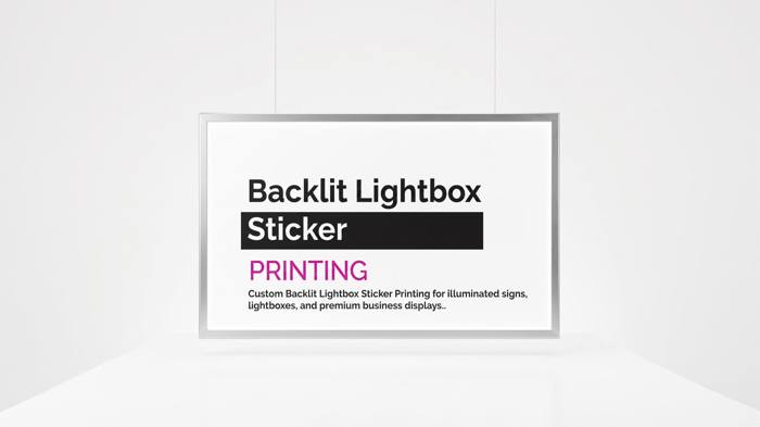 Backlit Lightbox Sticker Printing