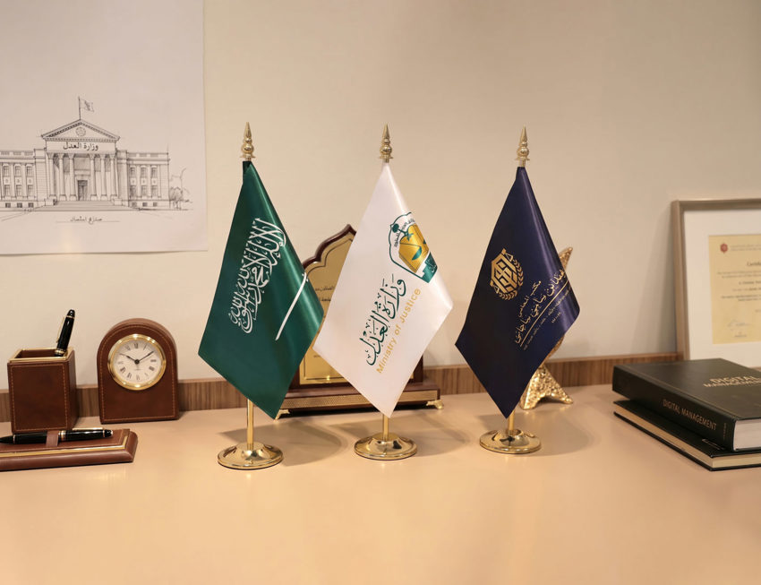 Premium table flag for office desk and corporate gifts in Riyadh