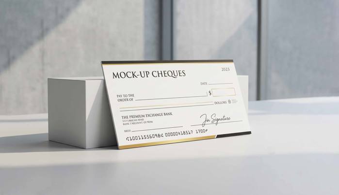 Mock up cheques
