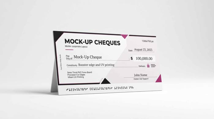 Mock up cheques