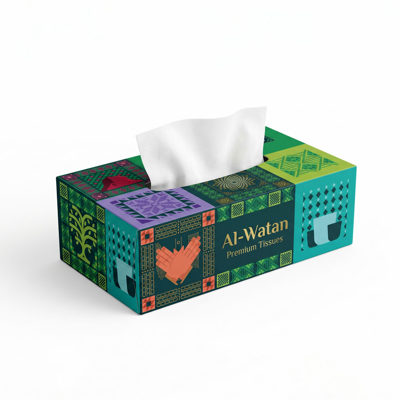 Custom printed tissue box