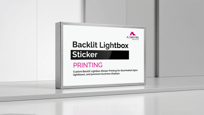 Backlit Lightbox Sticker Printing