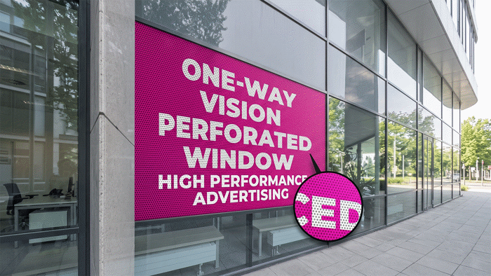  One Way Vision / Perforated Window Stickers