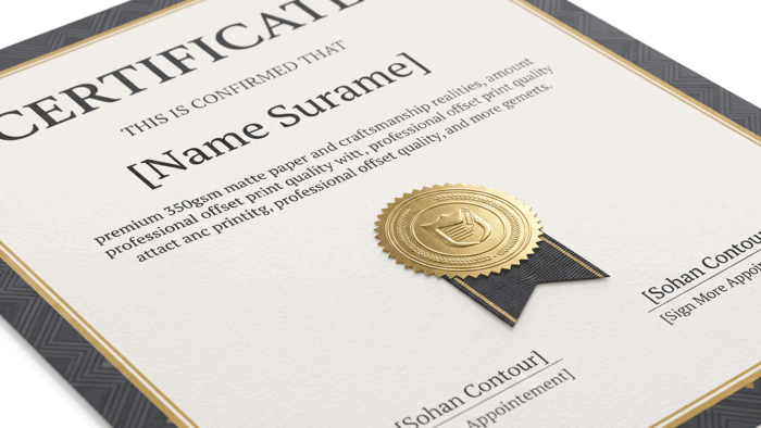 Certificates