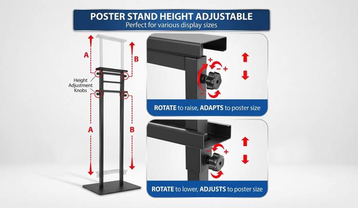 Adjustable Poster Stander