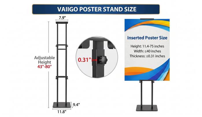 Adjustable Poster Stander