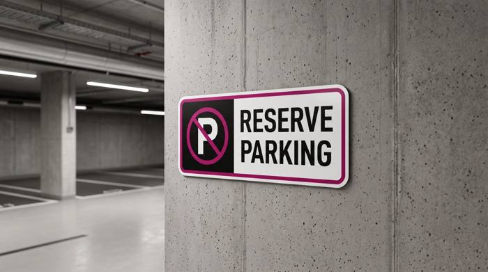 Reserved Parking Sign