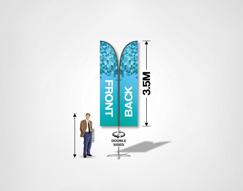 Premium double-sided flag with correct design on both sides in Riyadh