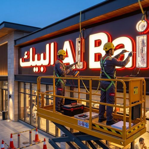 صيانة اللافتات