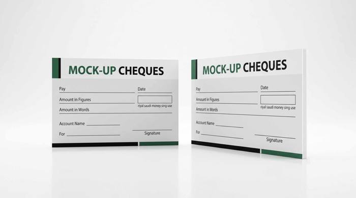 Mock up cheques