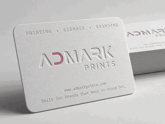 Debossed Business Cards - 1000 pcs